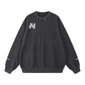 SYN141 Snow Wash Oversized Crewneck