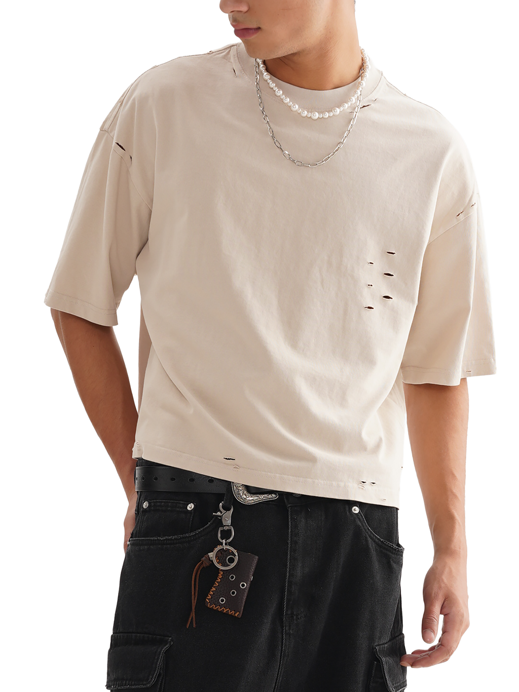 SYN141 Frayed Box Tee